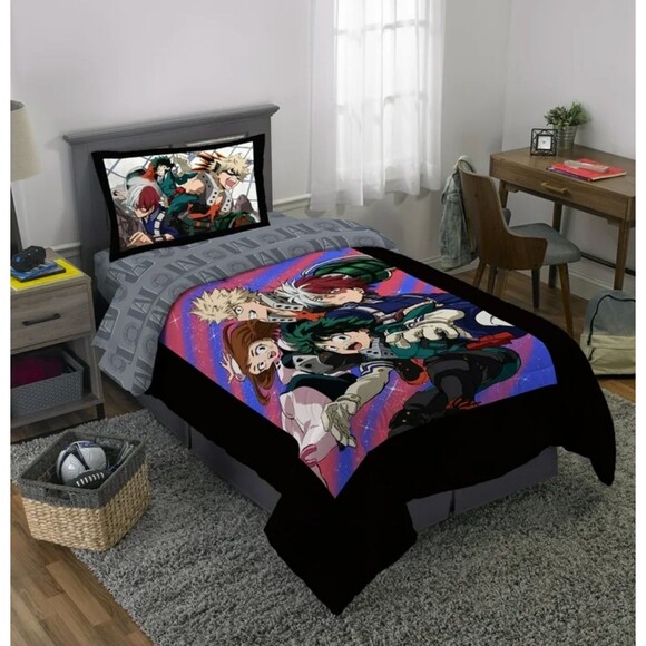 Jay Franco My Hero Academia Anime Full Comforter Set - 5 Piece Bedding - Picture 8 of 8